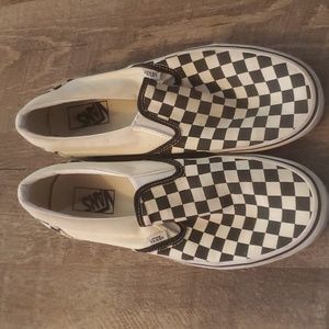 Black and White  checkered Vans